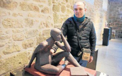 03/04/2019 Un lleidatà debuta com a escultor després de 20 anys de paleta