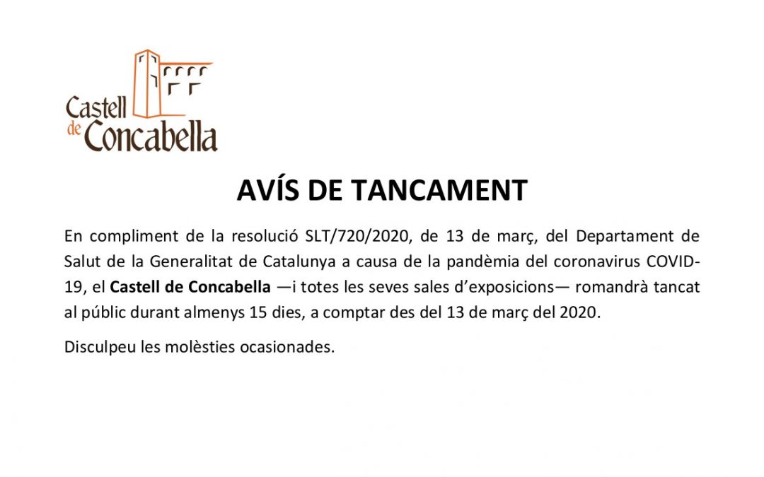 Avís de tancament