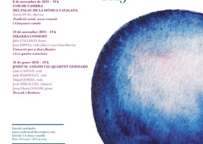 8/11/2025 XX Festival de Música Castell de Concabella (noviembre y enero)